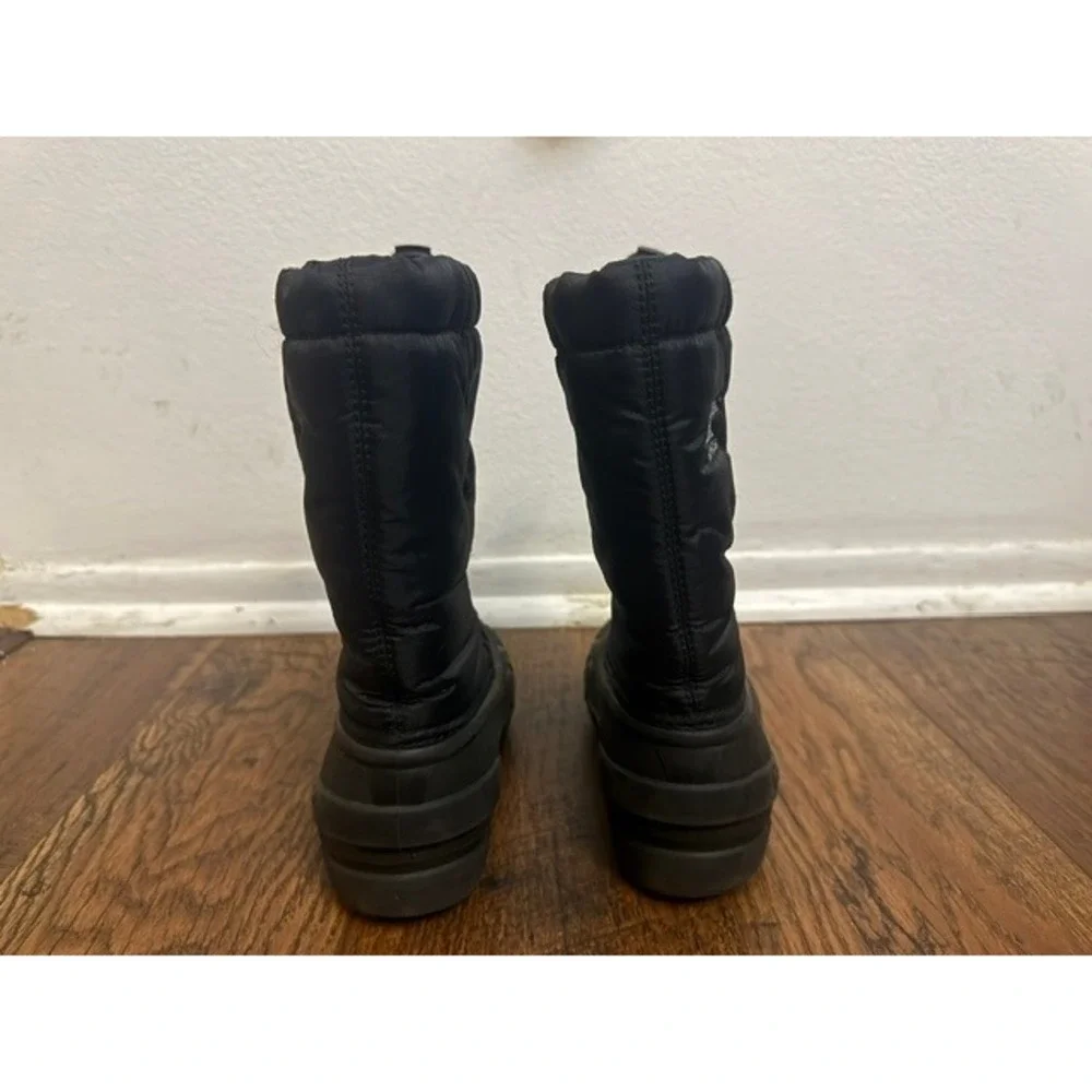 Sorel Kids Snow Commander Black Winter Boots NY1881-011 Size 1 USA